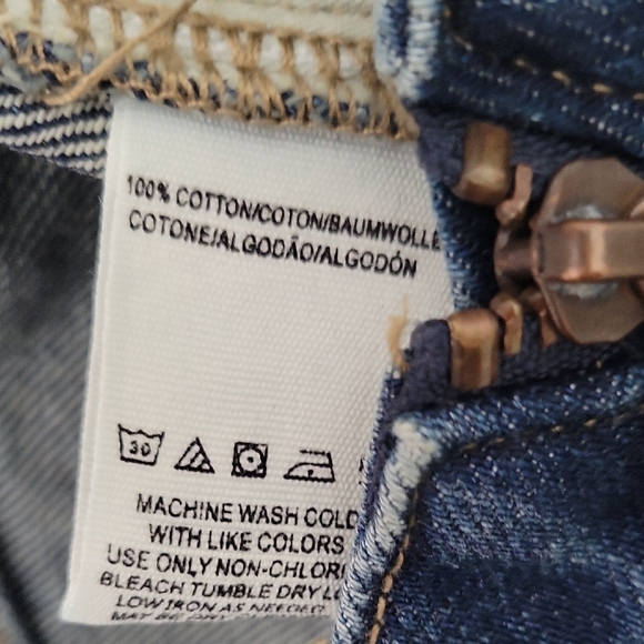 FREE PEOPLE We The Free Zipper Front Denim Mini  Skirt - Blue Size29 New - Picture 8 of 9